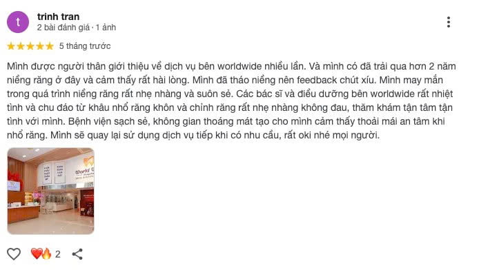 Hình: review trồng răng implant Worldwide